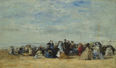 Der Strand von Trouville, 1866 von Eugene Louis Boudin